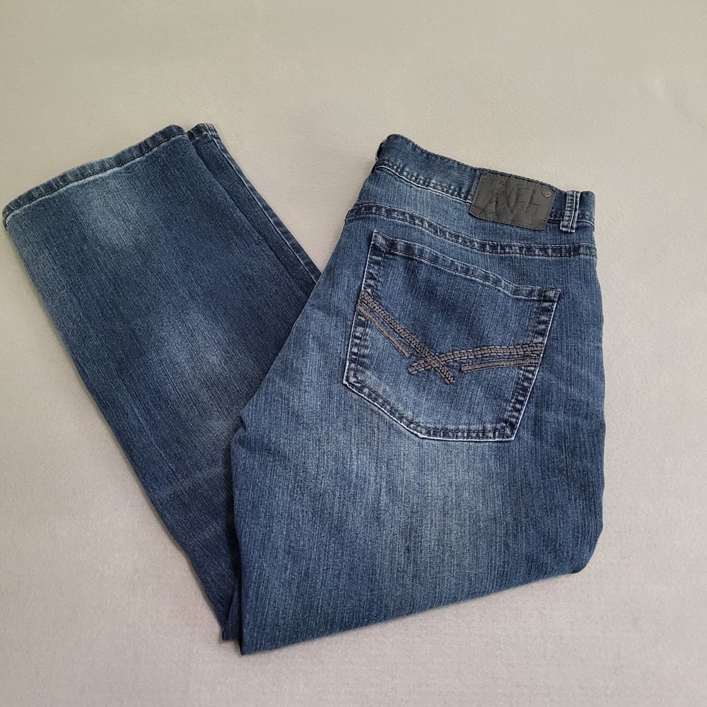 T.K. Axel Slim Straight Denim Blue Jeans Men's 38x30